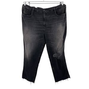 Good American Jeans Good Boy straight curvy black plus size 30